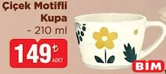 BENANTE ÇİÇEK MOTİFLİ KUPA 210 ML